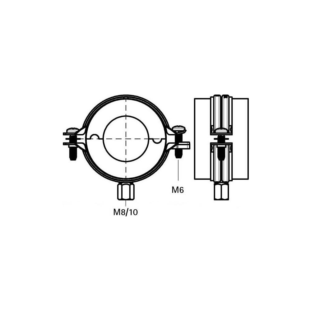 Walraven Bisofix Kälteschelle E13, Gewinde M8/M10, -45 bis 105 Grad C, für Rohrdurchm... WALRAVEN-2210076 8712993401697 (Abb. 4)