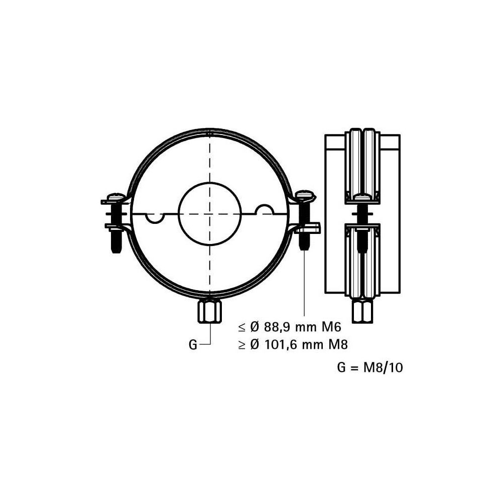 Walraven Bisofix Kälteschelle E32, Gewinde M8/M10, -45 bis 105 Grad C, für Rohrdurch... WALRAVEN-22115035 8712993981076 (Abb. 4)