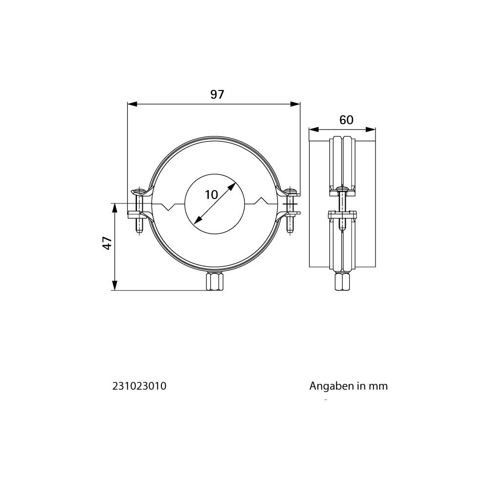 Walraven Bisofix Kälteschelle MW, Gewinde M8/M10 Dämmschichtdicke 23mm, für Rohrdur... WALRAVEN-231023010 8719942988766 (Abb. 4)