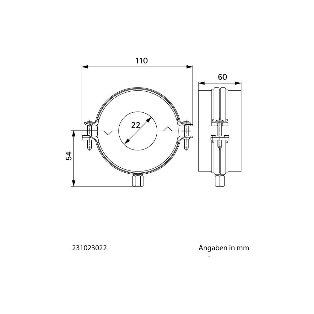 Walraven Bisofix Kälteschelle MW, Gewinde M8/M10 Dämmschichtdicke 23mm, für Rohrdur... WALRAVEN-231023022 8719942988803 (Abb. 4)