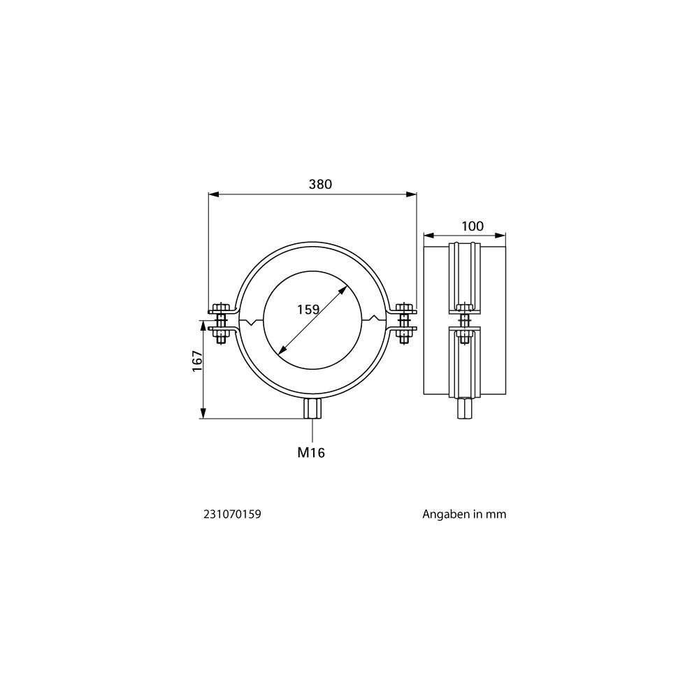 Walraven Bisofix Kälteschelle MW, Gewinde M16 Dämmschichtdicke 70mm, für Rohrdurchm... WALRAVEN-231070159 8719942989190 (Abb. 4)