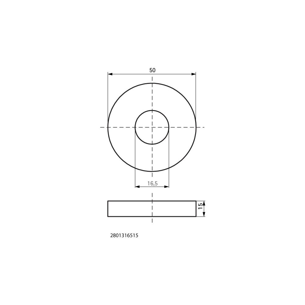 Walraven VibraTek Unterlegscheibe SA-W 50x15mm, Innendurchmesser 16,5mm, EPDM... WALRAVEN-2801316515 8719942046701 (Abb. 4)