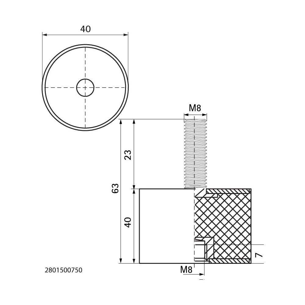 Walraven VibraTek Schwingungsdämpfer SB-MF max. 750N, M8 Innen- und Außengewinde 4... WALRAVEN-2801500750 8719942047005 (Abb. 4)