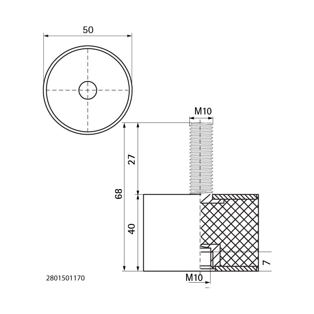 Walraven VibraTek Schwingungsdämpfer SB-MF max. 1170N, M10 Innen- und Außengewinde... WALRAVEN-2801501170 8719942047043 (Abb. 4)