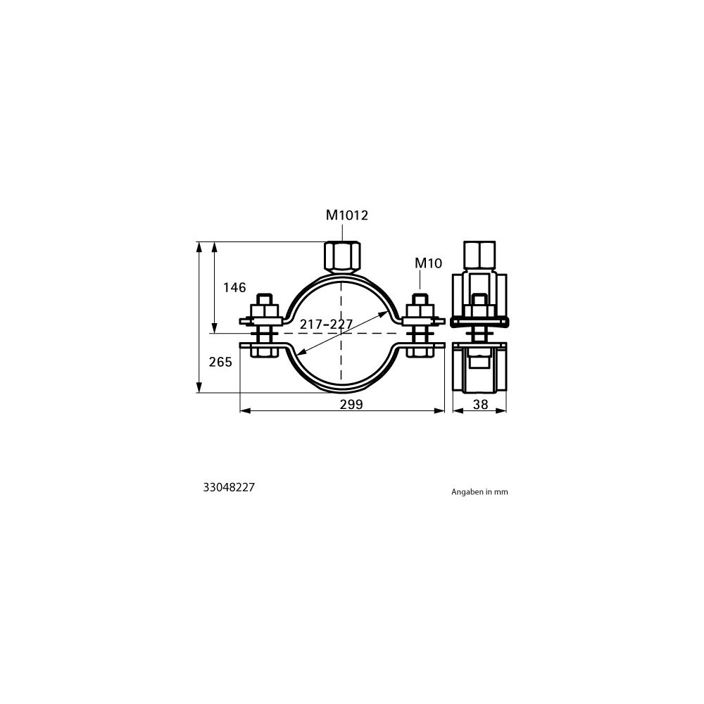 Walraven Schwerlastschelle HD500 M10/M12, BUP 217-227mm Zweischraubenschelle... WALRAVEN-33048227 8712993966318 (Abb. 4)