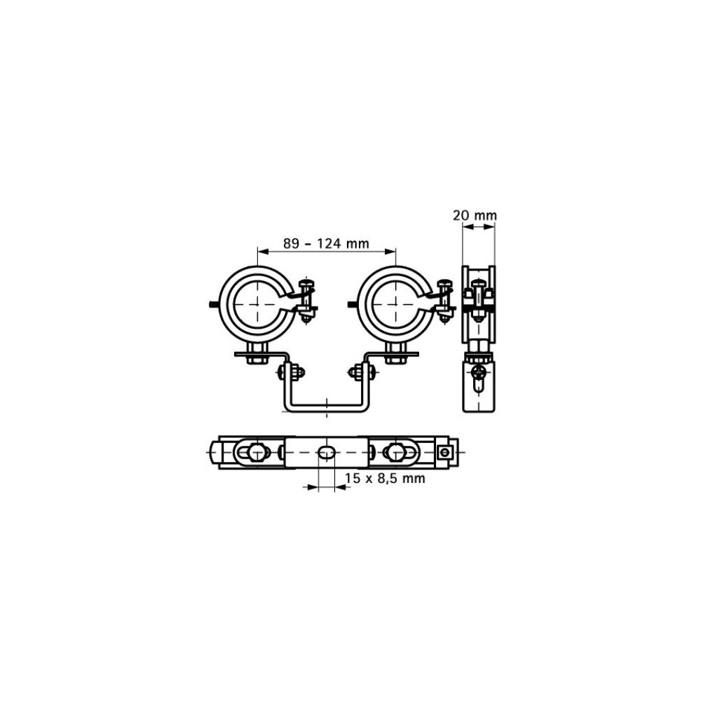 Walraven Rohrschelle Duplo KSB1, 20-23mm EPDM auf Doppelbügel, elektrolytisch verzink... WALRAVEN-3393223 8712993700967 (Abb. 4)