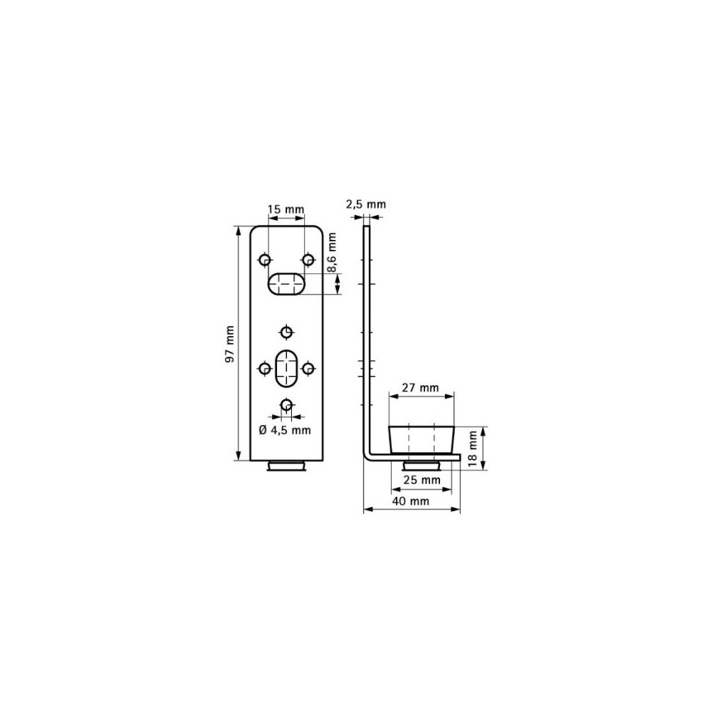 Walraven Luftkanalwinkel Typ L, 30x40x110m M10 nach DIN 4109, elektrolytisch verzinkt... WALRAVEN-4125001 8712993271795 (Abb. 4)