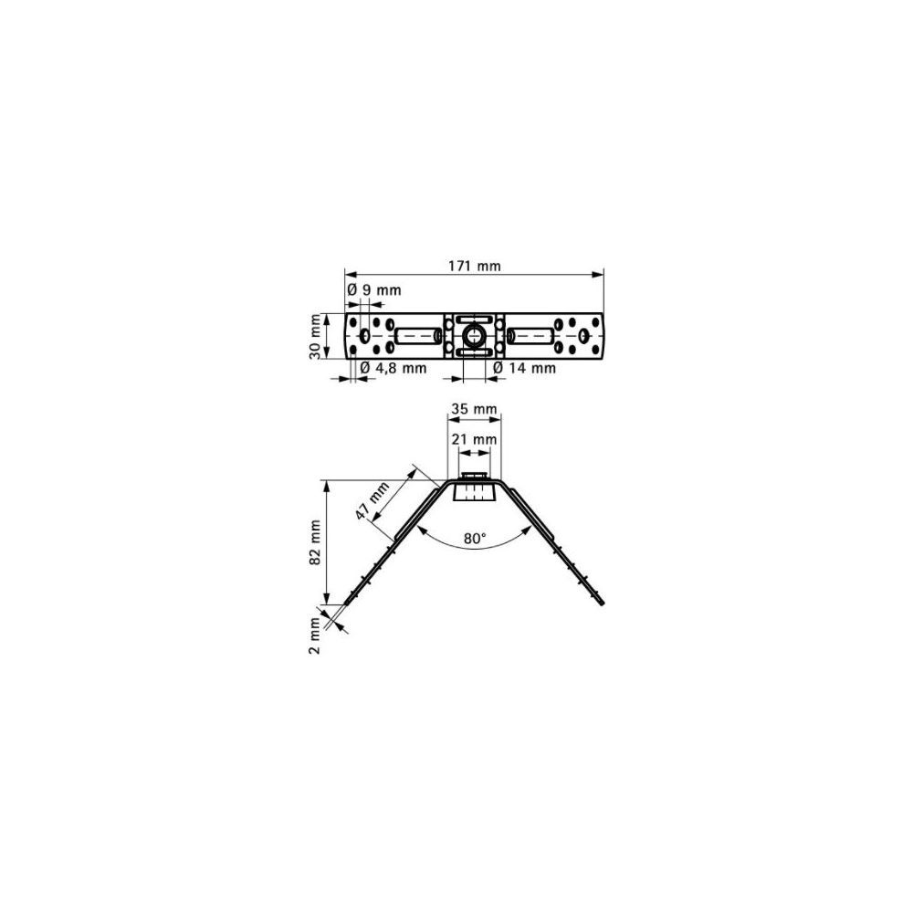 Walraven Luftkanalwinkel Typ V, 171x30x82m M10 nach DIN 4109, elektrolytisch verzinkt... WALRAVEN-4125004 8712993800292 (Abb. 4)