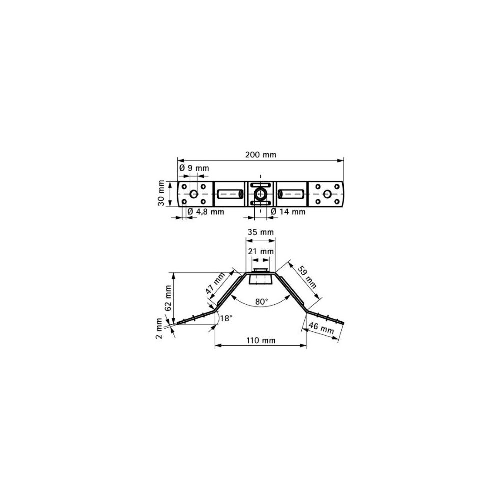 Walraven Luftkanalwinkel Typ A, 30x200x62m M10 nach DIN 4109, elektrolytisch verzinkt... WALRAVEN-4125005 8712993271818 (Abb. 4)