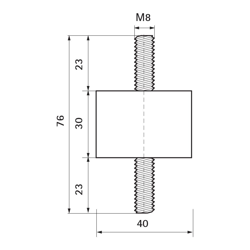 Walraven Schalldämmelement Typ A M8x23mm, für Geräte 76x40mm M8, für Strut und RapidR... WALRAVEN-4125009 8712993365326 (Abb. 4)