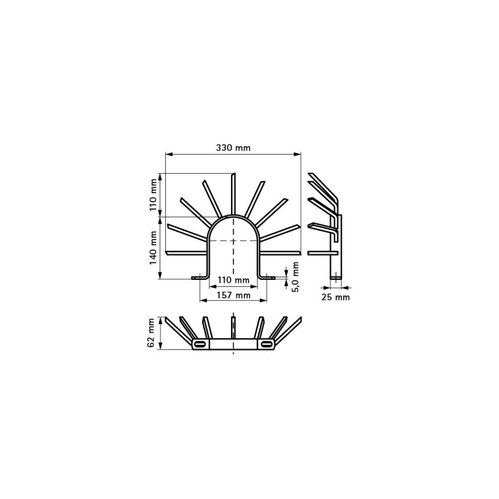 Walraven Anti-Kletter-Schelle d. 110mm, Kletterschutz für Regenrohr 80-100mm, feuerve... WALRAVEN-4191810 8712993272686 (Abb. 4)