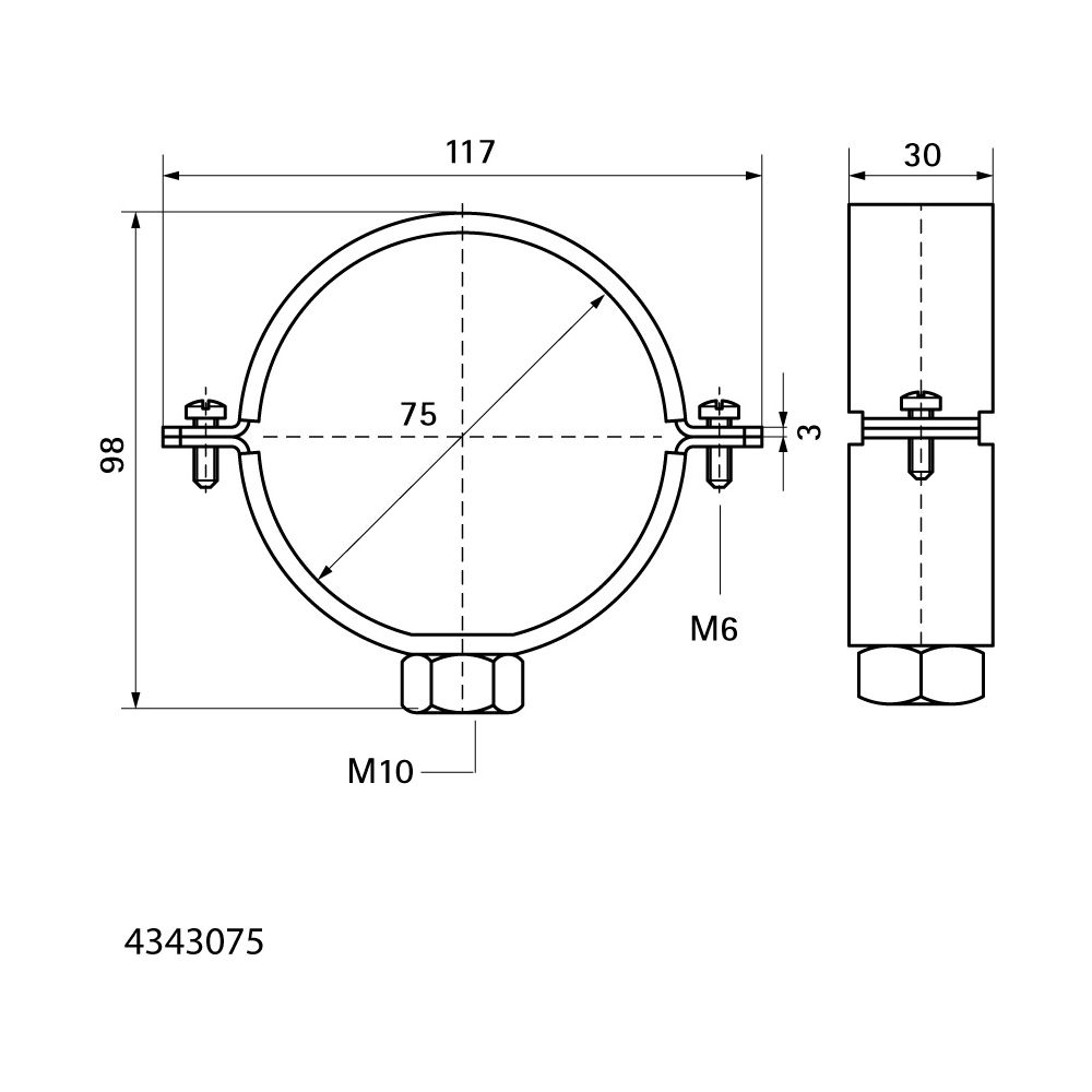 Walraven Gleitschelle 434 1/2" 75mm, Rohrschelle für PE-Rohr, Stahl elektrolytisch ve... WALRAVEN-4383075 8712993002429 (Abb. 4)