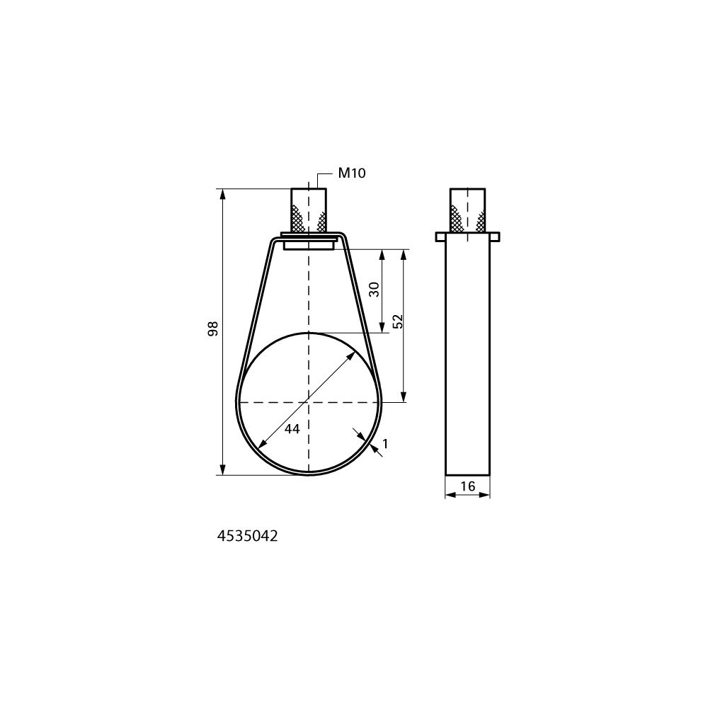 Walraven Sprinklerschlaufe TA41 M10, für Rohrdurchmesser 44mm FM und UL, Stahl verzin... WALRAVEN-4535042 8712993366507 (Abb. 4)