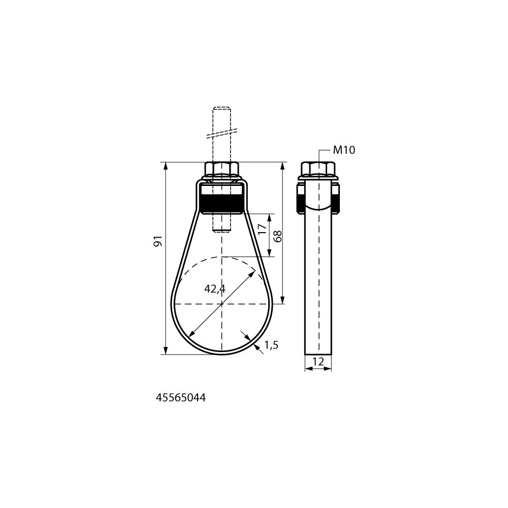 Walraven Sprinklerschlaufe VdS M10, für Rohrdurchmesser 42,4mm mit Flansch und Hutmu... WALRAVEN-45565044 8712993608584 (Abb. 4)