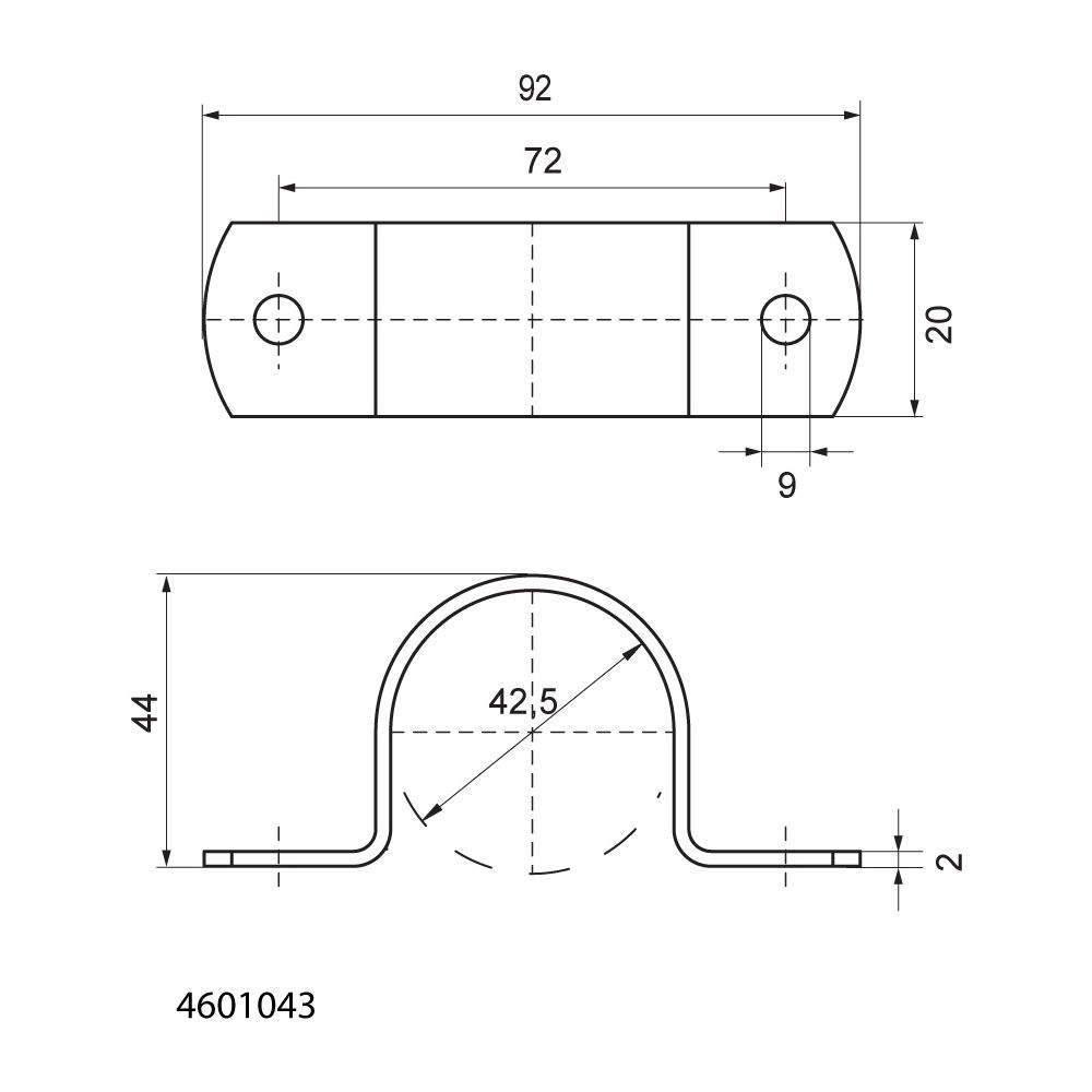 Walraven Rohrband 1-teilig, Durchmesser 42,5mm für Stahlrohr 1 1/4", feuerverzinkt... WALRAVEN-4601043 8712993273317 (Abb. 4)