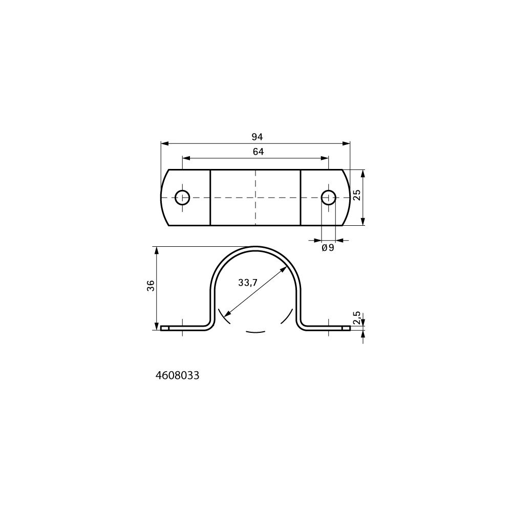 Walraven Industrierohrband 33,7mm 1", 1-teilig für Stahlrohr DN 25, Stahl feuerverzin... WALRAVEN-4608033 8712993066643 (Abb. 4)