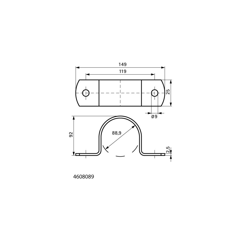 Walraven Industrierohrband 88,9mm 3", 1-teilig für Stahlrohr DN 80, Stahl feuerverzin... WALRAVEN-4608089 8712993273355 (Abb. 4)