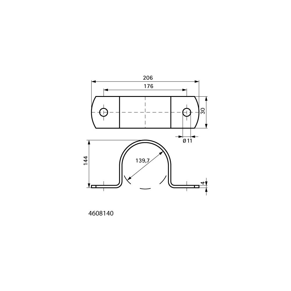 Walraven Industrierohrband 139,7mm 5", 1-teilig für Stahlrohr DN 125, Stahl feuerverz... WALRAVEN-4608140 8712993273362 (Abb. 4)
