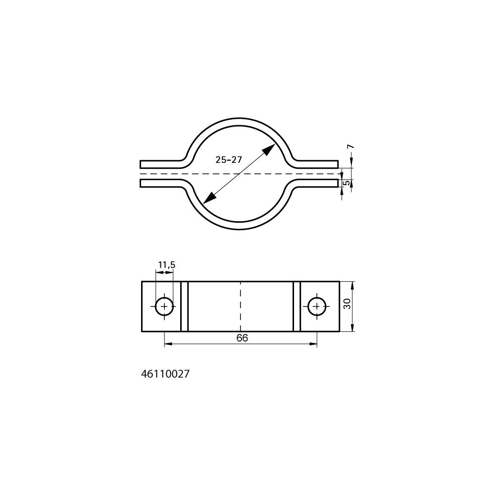 Walraven Rohrschelle DIN 3567 Typ A, Durchmesser 25-27mm DN 20, Stahl feuerverzinkt... WALRAVEN-46110027 8719942981156 (Abb. 4)