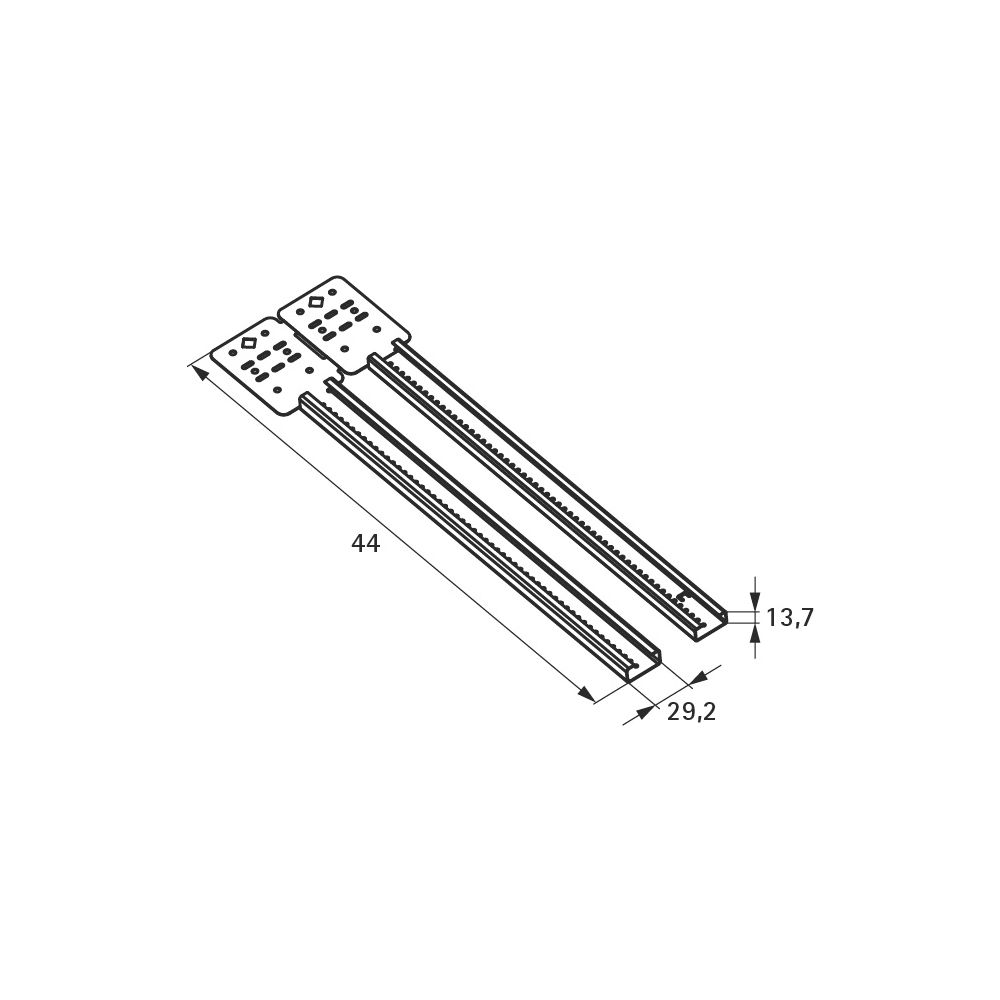 Walraven Britclips Montageschiene RSWB 440mm, ausziehbar 360-630mm, für Schnellmonta... WALRAVEN-59491624 8712993079162 (Abb. 4)