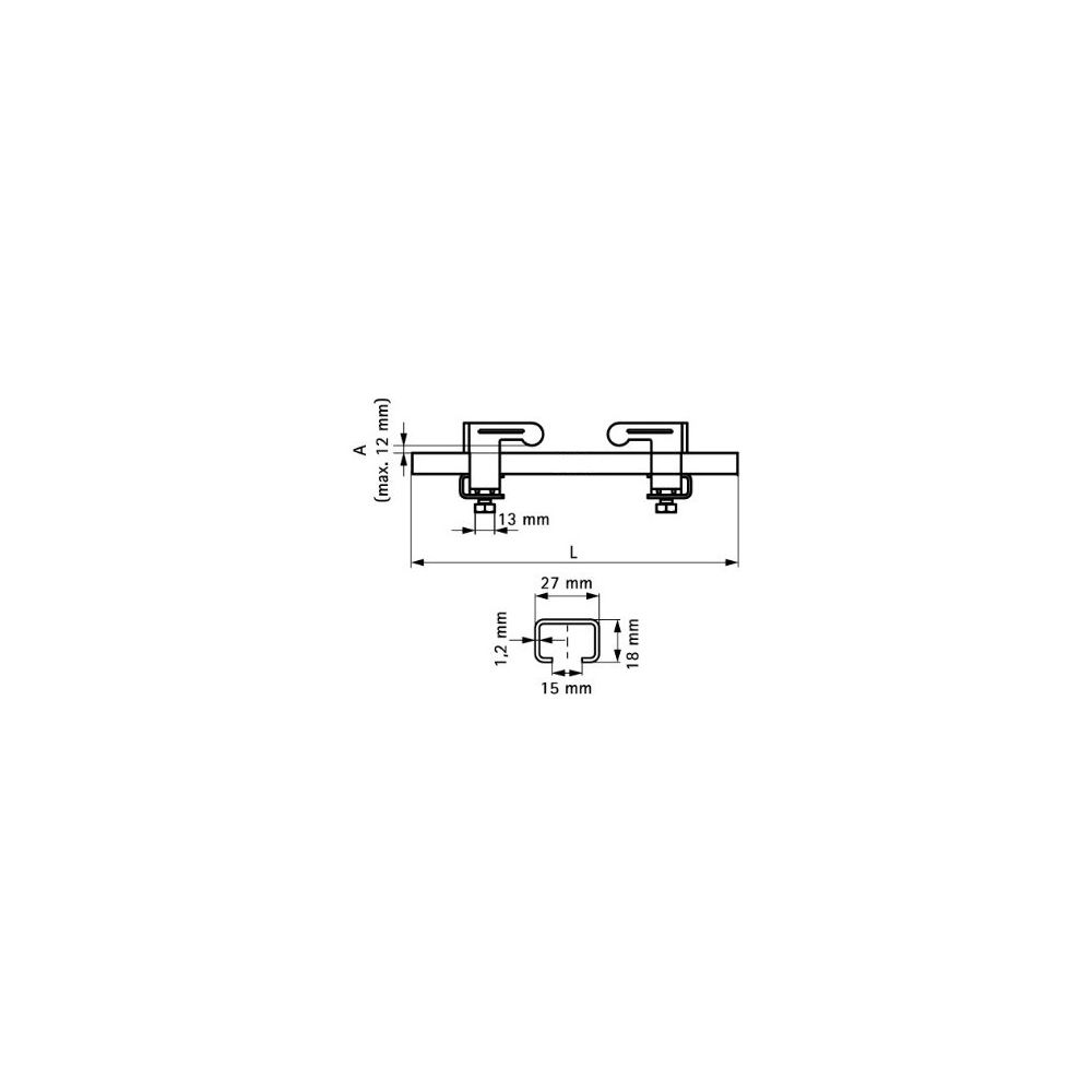 Walraven Trägerklemmset 27x18mm 5-teilig, M8 Länge 400mm bis Flanschstärke 12mm, elek... WALRAVEN-6070400 8712993541836 (Abb. 4)