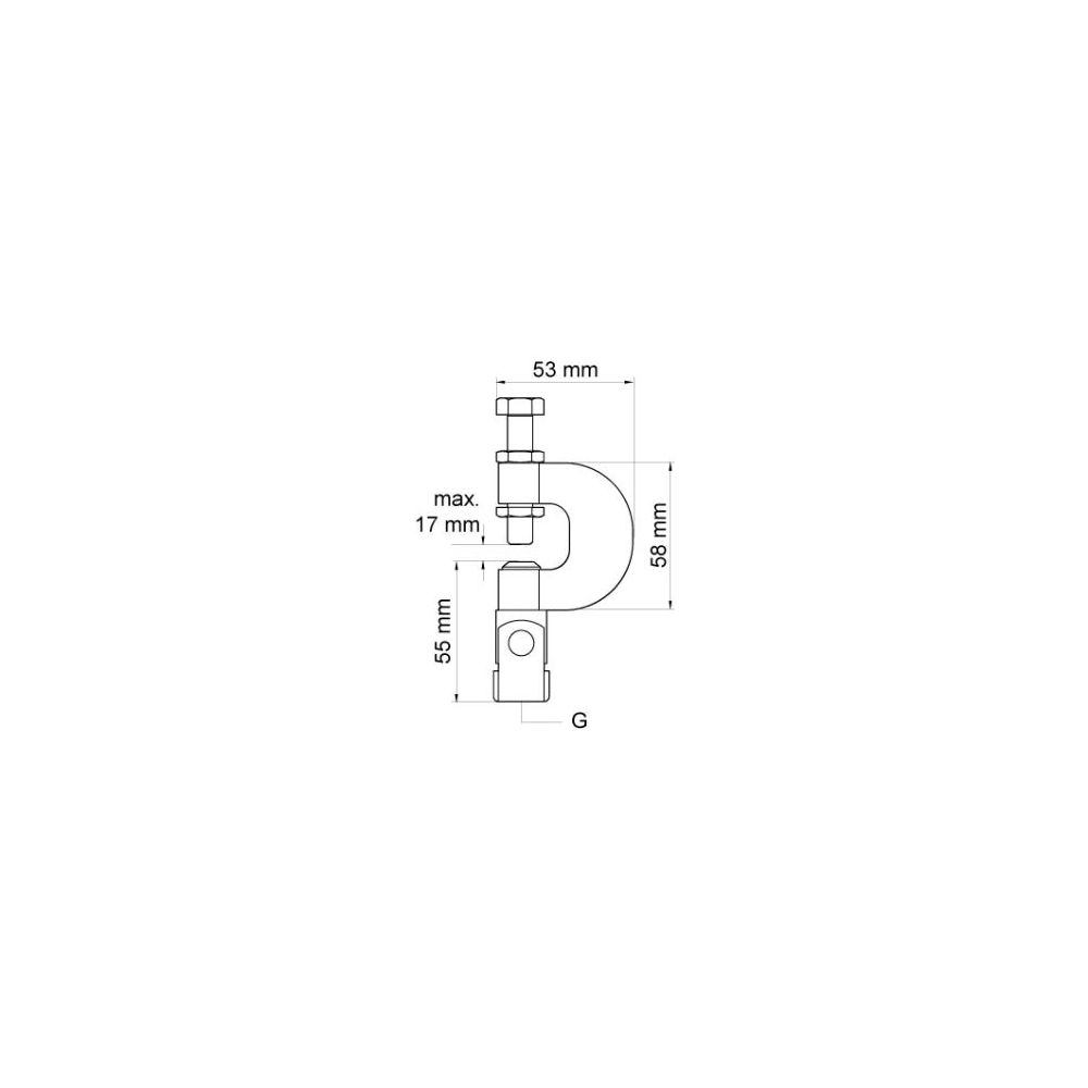 Walraven Gelenkträgerklammer Modell P, für Trägerflansch bis 17mm, elektrolytisch ver... WALRAVEN-6078010 8712993542215 (Abb. 4)