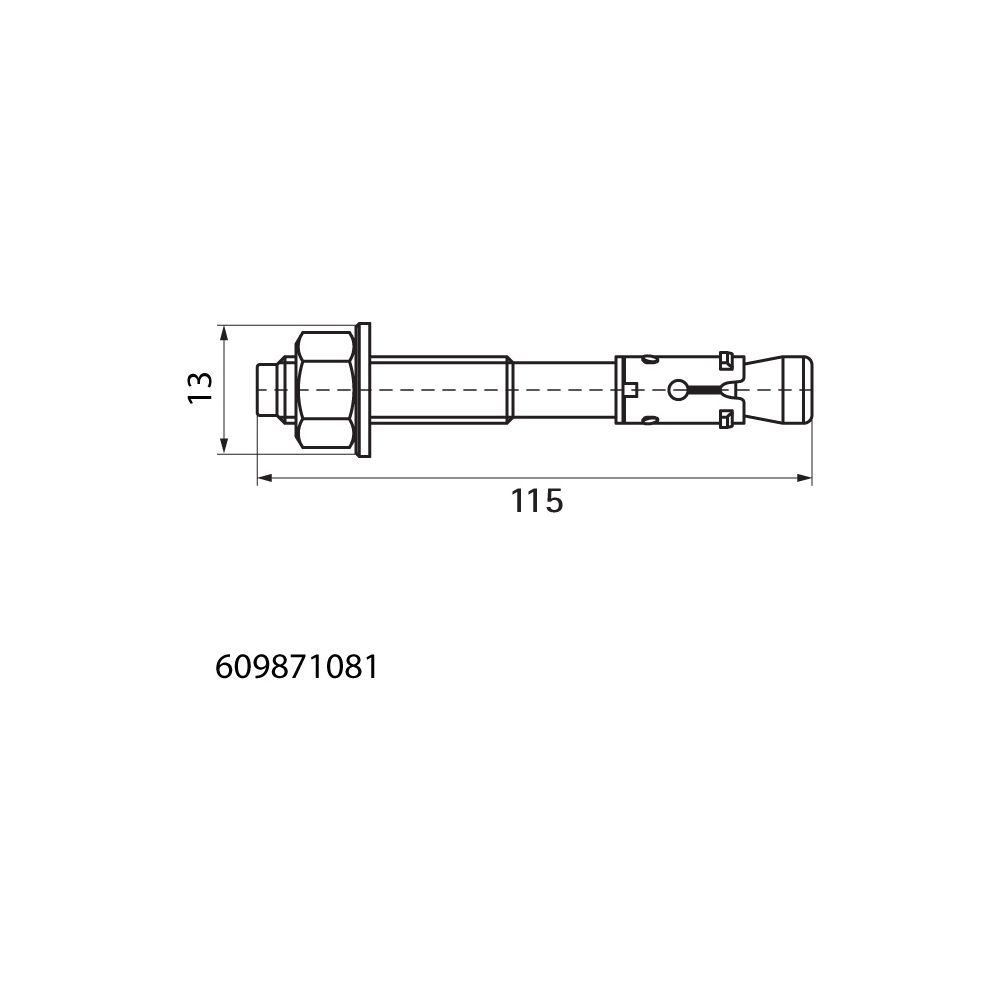 Walraven Bolzenanker WTB1 M8x115mm, für un-/gerissenen Beton und Stein, Edelstahl... WALRAVEN-609871081 8712993142019 (Abb. 4)