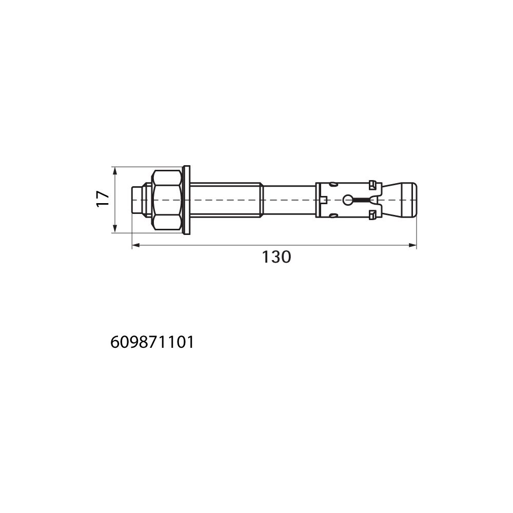 Walraven Bolzenanker WTB1 M10x130mm, für un-/gerissenen Beton und Stein, Edelstahl... WALRAVEN-609871101 8712993142033 (Abb. 4)