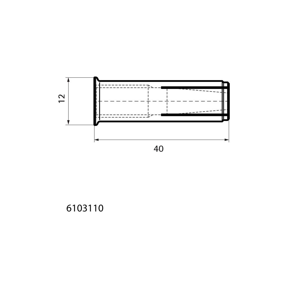 Walraven Einschlaganker WDI1L, M10x40mm gelippt un-/gerissener Beton, Stahl elektroly... WALRAVEN-6103110 8712993985166 (Abb. 4)