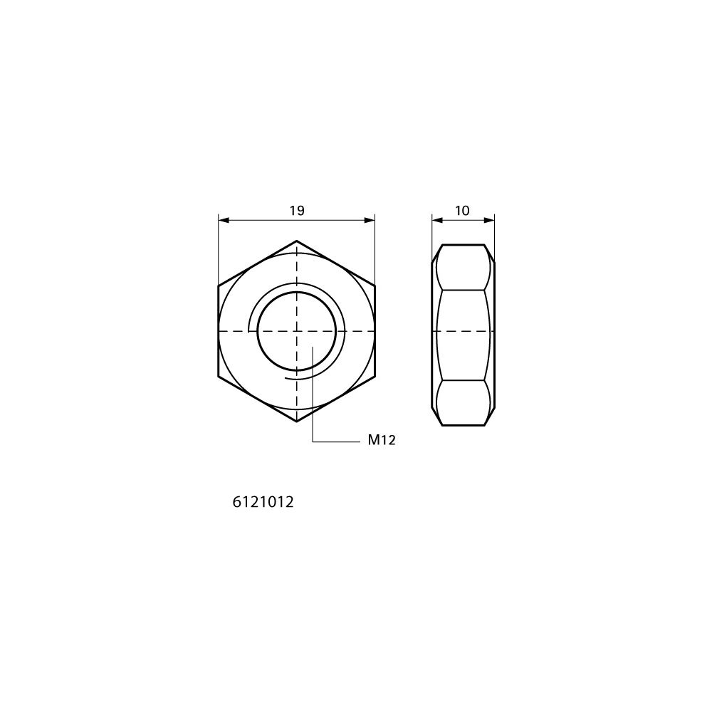 Walraven Sechskantmutter DIN 934 M12, Stahl feuerverzinkt, 6121012... WALRAVEN-6121012 8712993851744 (Abb. 4)