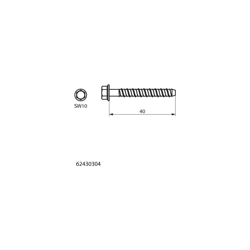 Walraven Betonankerschraube W-LX-H 6x40mm, Sechskant SW10, für un-/gerissenen Beton,... WALRAVEN-62430304 8719942052092 (Abb. 4)