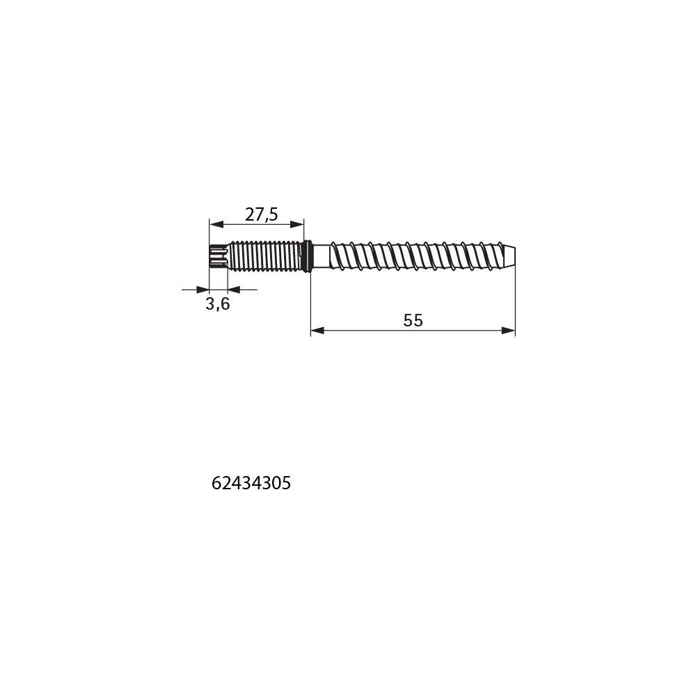 Walraven Betonankerschraube W-LX-M 6x55mm, Außengewinde M8 und T30 für un-/gerissene... WALRAVEN-62434305 8719942052825 (Abb. 4)
