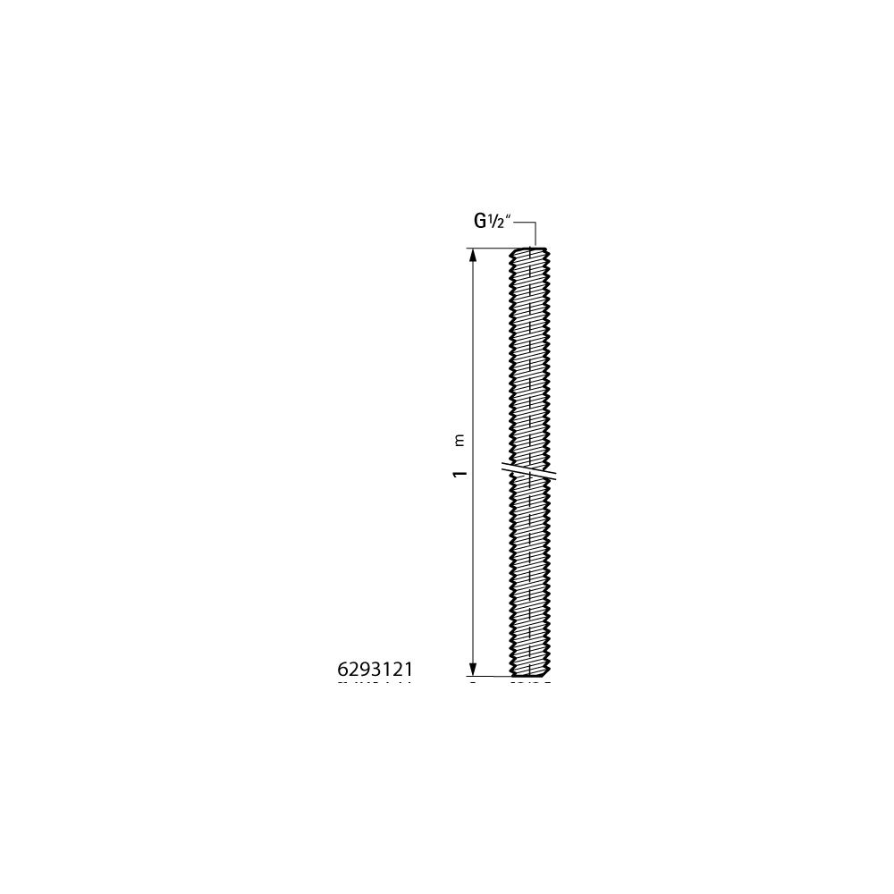Walraven Gewinderohr DIN ISO 228-1, Länge 1m Gewinde 1/2", elektrolytisch verzinkt... WALRAVEN-6293121 8712993790685 (Abb. 4)