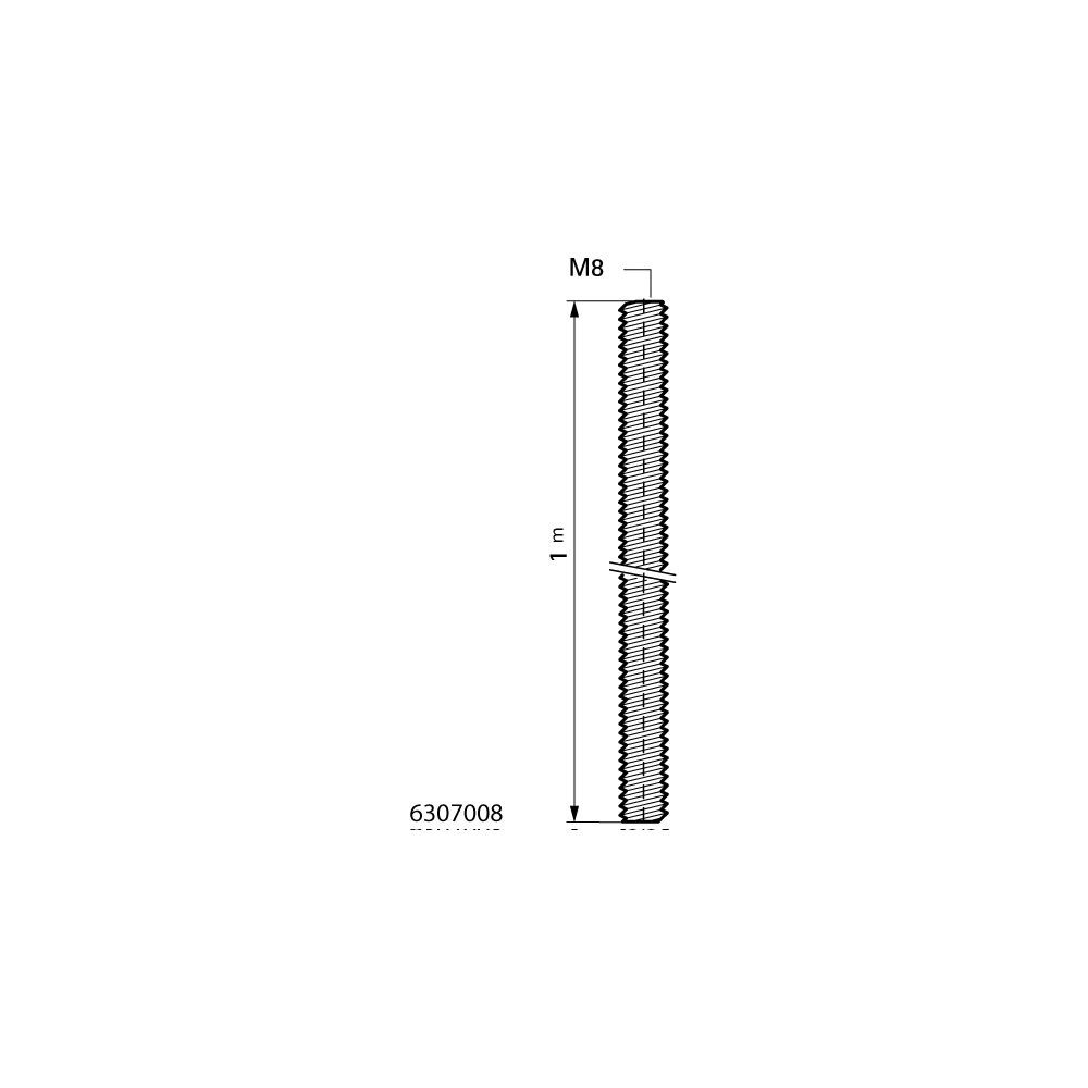 Walraven Gewindestange DIN 976-1, Länge 1m Gewinde M8, V2A... WALRAVEN-6307008 8712993090013 (Abb. 4)