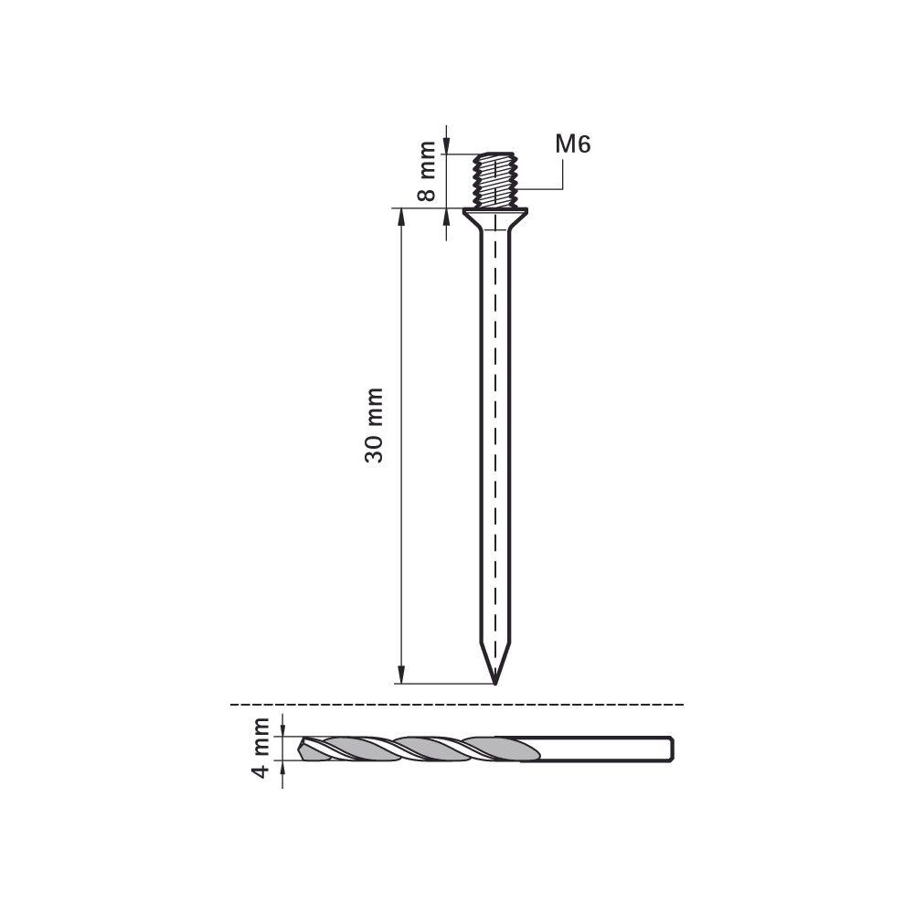 Walraven Einschlagdübel M6x30mm, gehärteter Stahl elektrolytisch verzinkt... WALRAVEN-6333630 8712993003082 (Abb. 4)