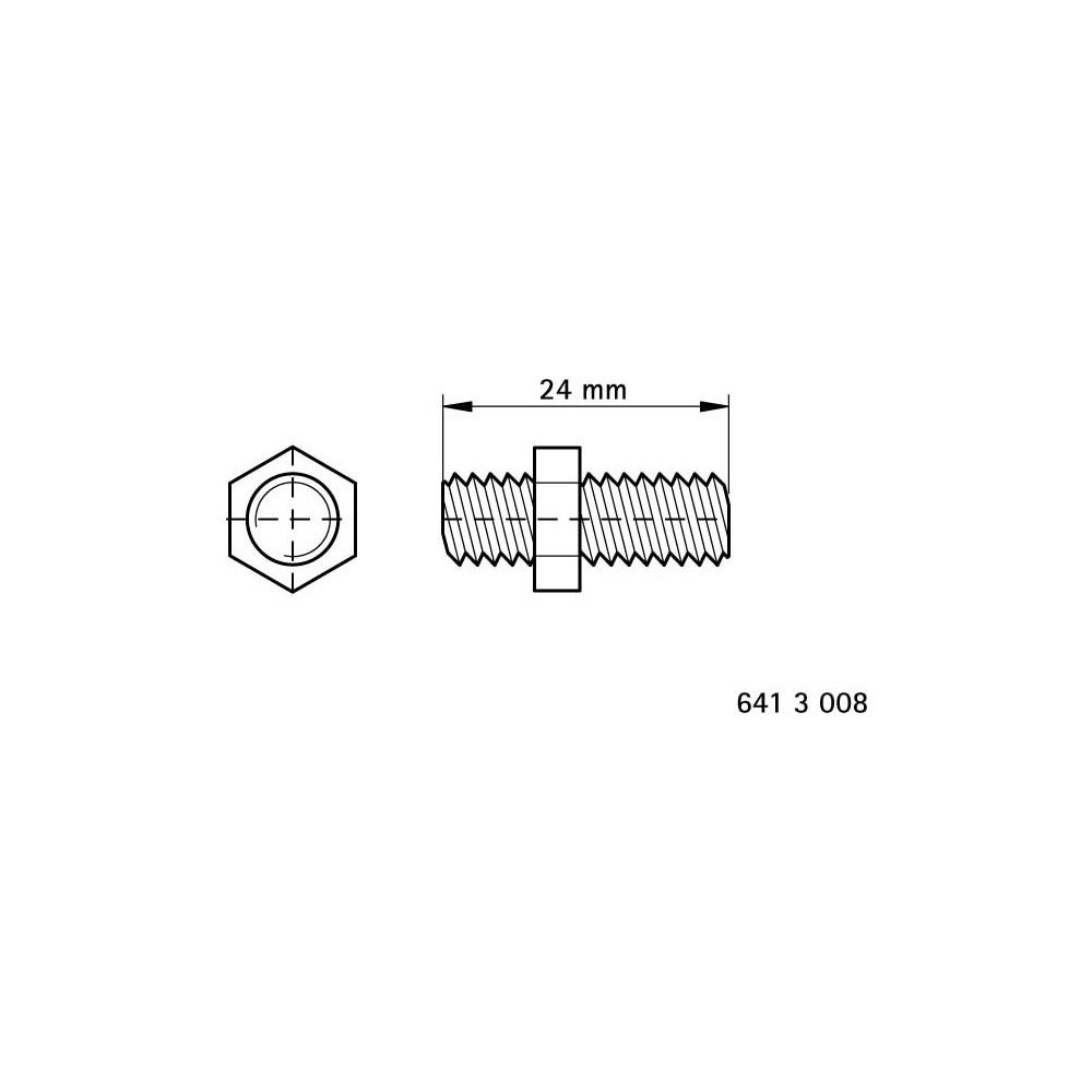 Walraven Doppel-Gewindenippel, M8x24mm, Stahl elektrolytisch verzinkt... WALRAVEN-6413008 8712993283095 (Abb. 6)