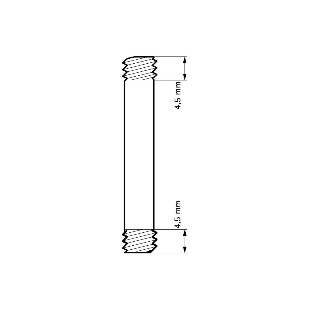 Walraven Abstandsnippel mit 2x Außengewinde, M8x35mm, Stahl elektrolytisch verzinkt... WALRAVEN-6413358 8712993069507 (Abb. 4)