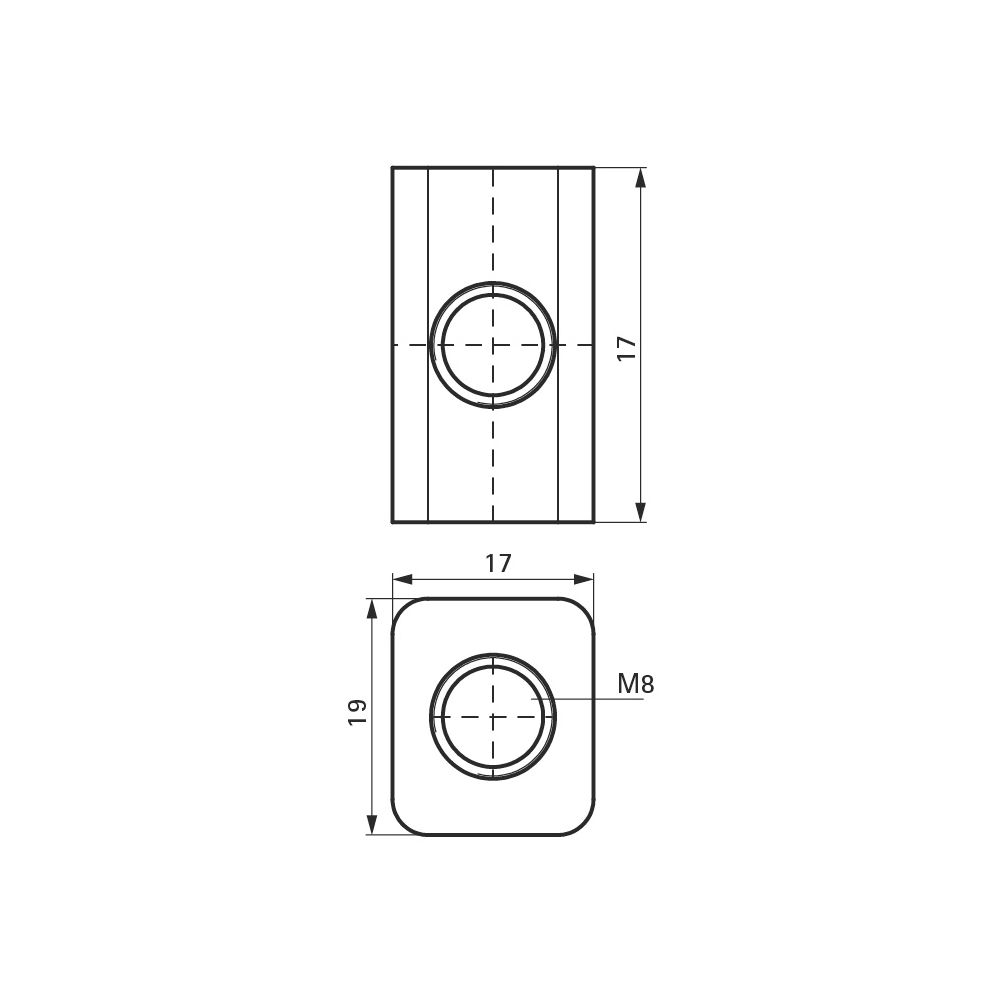 Walraven Universalwürfel Quader, 17x30x19mm mit 4x M8 Innengewinde, elektrolytisch ve... WALRAVEN-6443908 8719942033183 (Abb. 4)