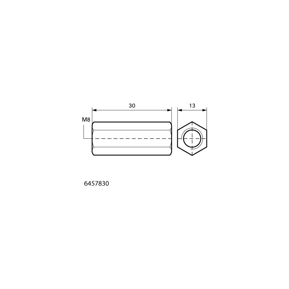 Walraven Gewindemuffe M8x30mm, Edelstahl V2A, 6457830... WALRAVEN-6457830 8712993327621 (Abb. 4)
