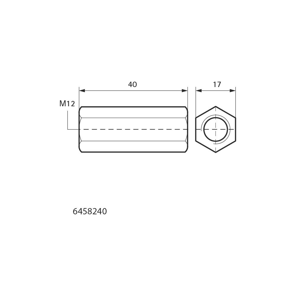 Walraven Gewindemuffe M12x40mm, BUP Stahl, 6458240... WALRAVEN-6458240 8719942008198 (Abb. 4)
