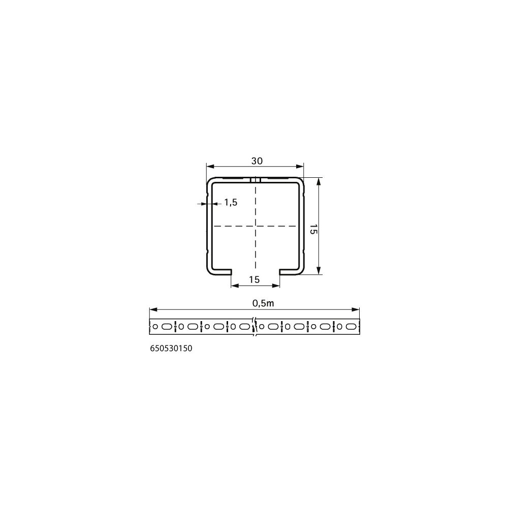 Walraven RapidRail Montageschiene C-Profil, 30x15mm Länge 0,5m, sendzimirverzinkt... WALRAVEN-650530150 8719942084215 (Abb. 4)