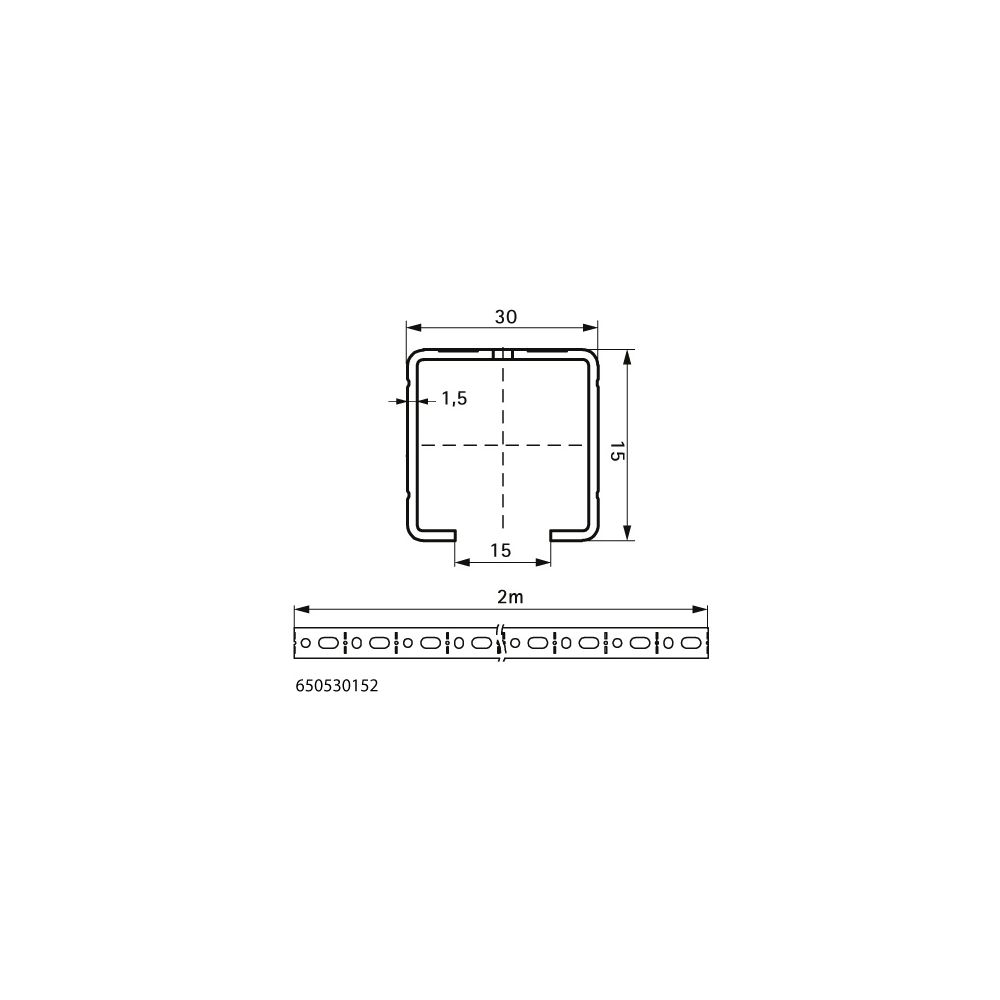 Walraven RapidRail Montageschiene C-Profil, 30x15mm Länge 2m mit Schnittmarkierunge... WALRAVEN-650530152 8719942084222 (Abb. 6)