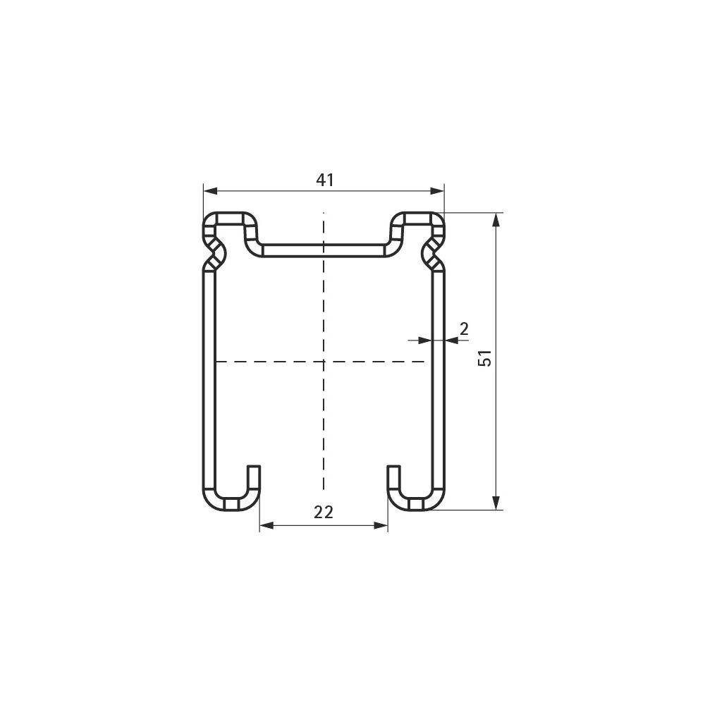 Walraven RapidStrut Montageschiene DS 5 BUP, C-Profil mit cm-Skala 41x51mm Länge 2m ... WALRAVEN-65058252 8712993005079 (Abb. 4)
