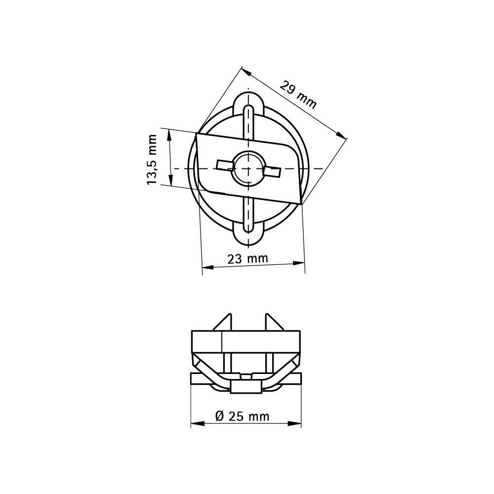 Walraven RapidRail Schiebemutter M8, mit Unterlegscheibe und Federring für RapidRail-... WALRAVEN-6513108 8712993314157 (Abb. 6)