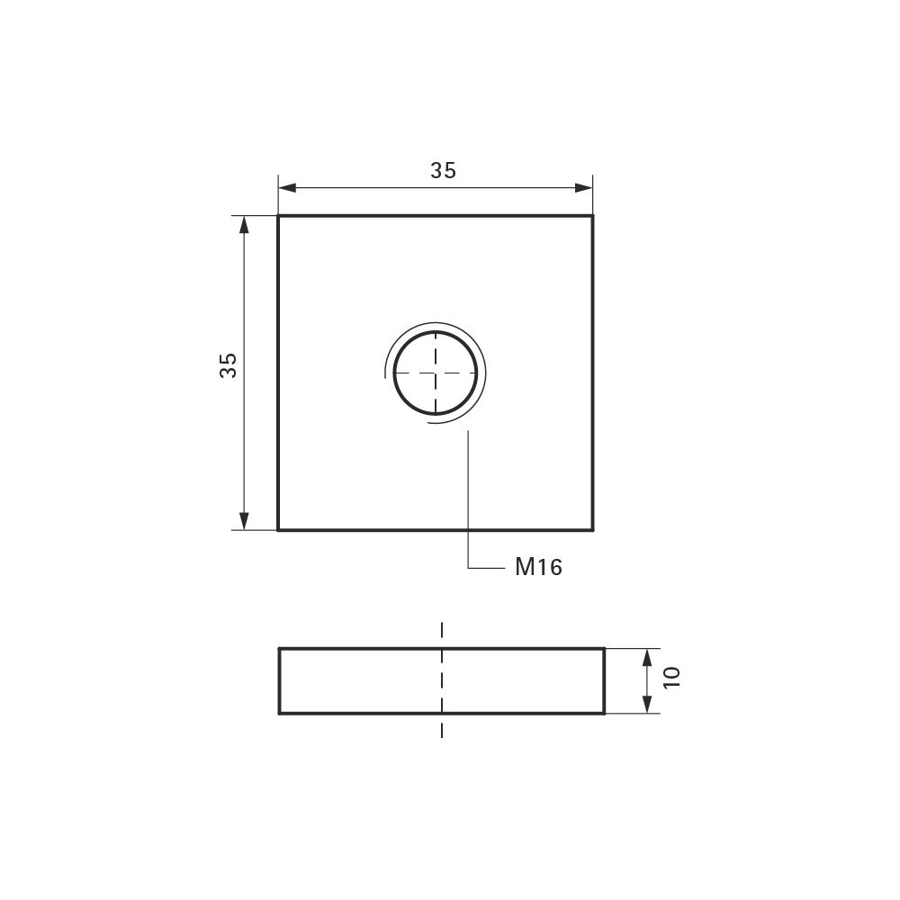 Walraven Strut Vierkantschiebemutter, M16 35x35x10mm, BUP, 65178016... WALRAVEN-65178016 8712993141326 (Abb. 4)