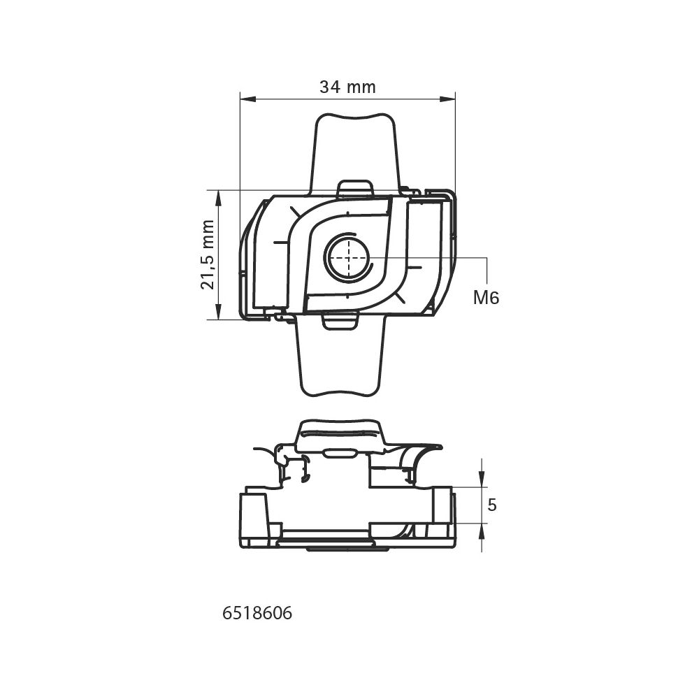 Walraven RapidStrut Flügelmutter M6 mit Fixierhilfe, Stahl elektrolytisch verzinkt... WALRAVEN-6518606 8712993558834 (Abb. 4)