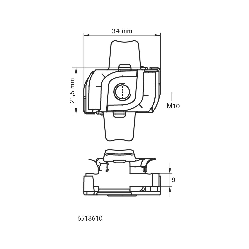 Walraven RapidStrut Flügelmutter M10 mit Fixierhilfe, Stahl elektrolytisch verzinkt... WALRAVEN-6518610 8712993542574 (Abb. 4)
