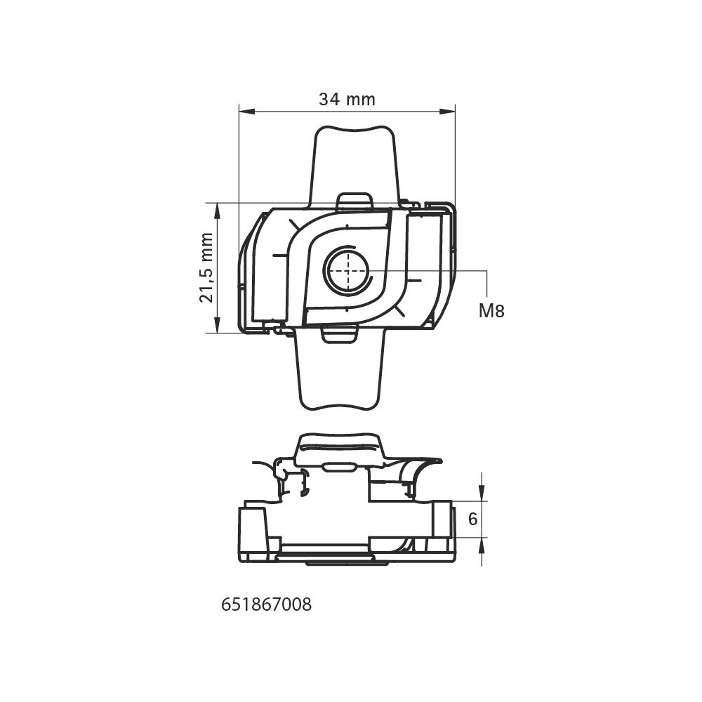 Walraven RapidStrut Flügelmutter M8 mit Fixierhilfe, Edelstahl 1.4401... WALRAVEN-651867008 8712993890897 (Abb. 4)