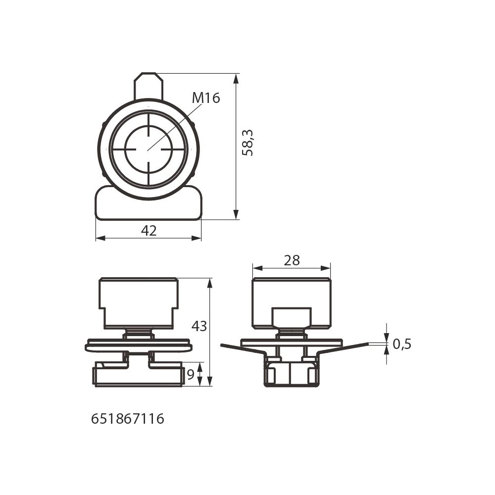 Walraven Maxx Schellenadapter-Set zur Anbindung M16, 651867116... WALRAVEN-651867116 8719942129121 (Abb. 4)