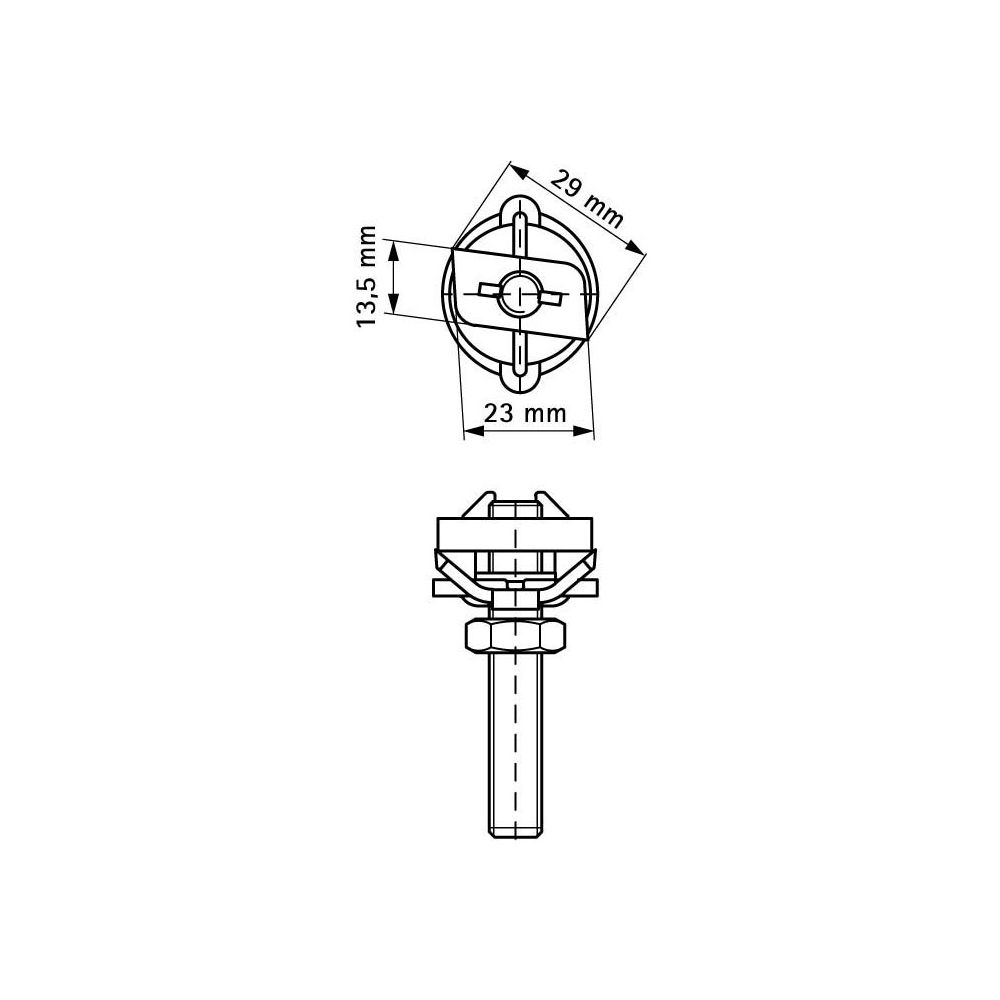 Walraven RapidRail Hammerfix, M8x30mm mit Klemmfeder, für RapidRail-Schienen, elektro... WALRAVEN-6523803 8712993372294 (Abb. 6)